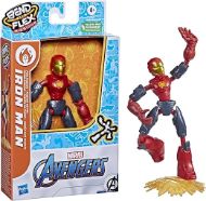 Immagine di AVENGERS IRON MAN BEND FLEX Action Figure di Iron Man Fire Mission, Giocattolo Pieghevole in Scala da 15 cm