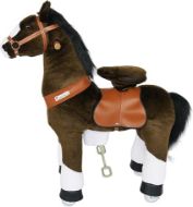Immagine di PONY  CYCLE PonyCycle, cavallo da equitazione ufficiale, giocattolo senza batteria e senza elettricità, pony meccanico color cioccolato con zoccolo bianco, peluche Pony Giddy Up, animale da passeggio