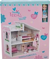 Immagine di TRENDY TEEND, Casa delle Bambole in Legno, Casa Giocattolo a 2 Livelli con Accessori e Fashion Doll Bambolina Inclusa