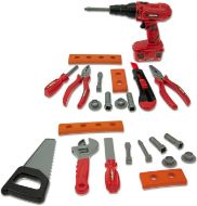 Immagine di SET ATTREZZI, Teorema - Valigetta Attrezzi Giocattolo per Bambini, 12 Pezzi, con Trapano a Batteria, Design Realistico